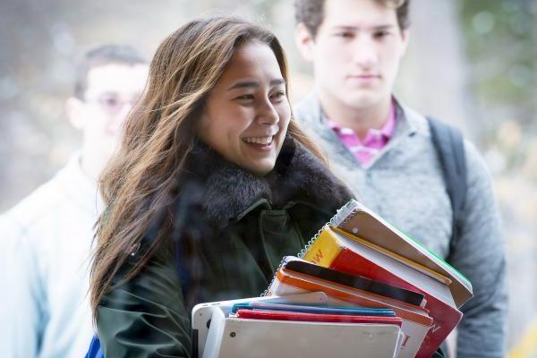 Student with books